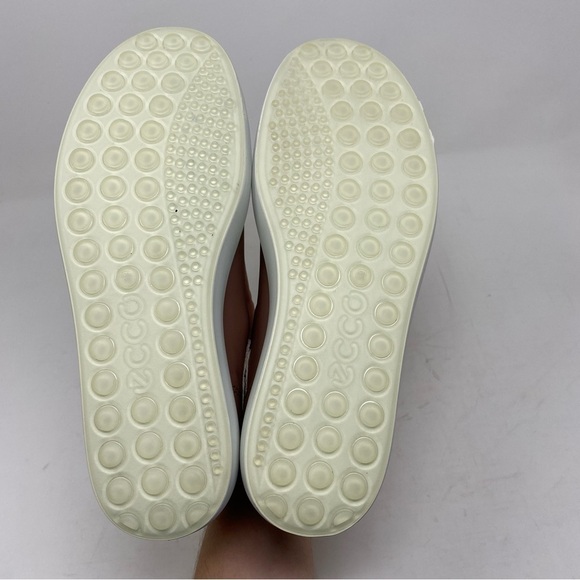 ECCO SOFT 7 LADIES 470343 Leather Sneakers Morel Limestone Black - Picture 8 of 9